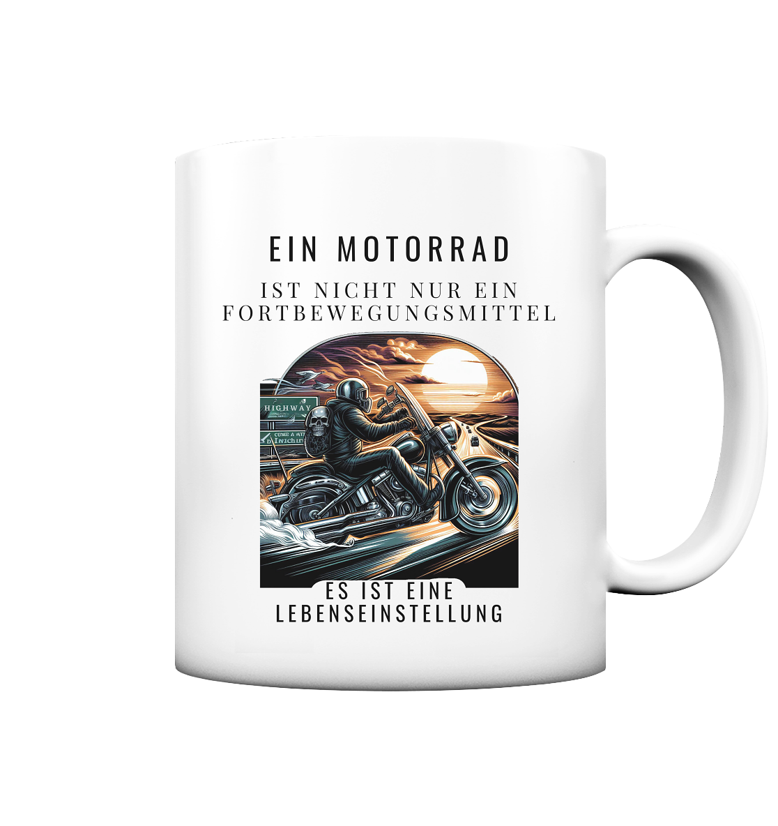 Ein Motorrad - Tasse matt