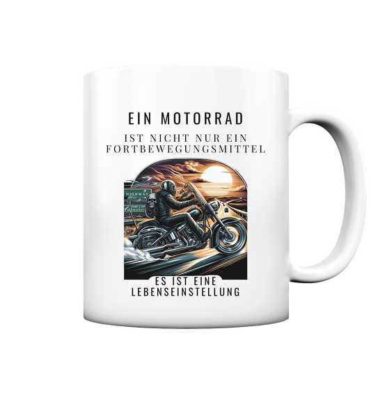 Ein Motorrad - Tasse matt